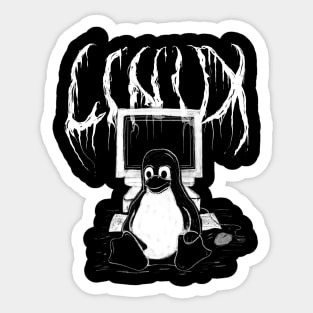 Metal Tux Sticker